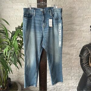 OLD NAVY Athletic Built in Tough Blue Light Wash Jeans Size 38” x 30” New Tags